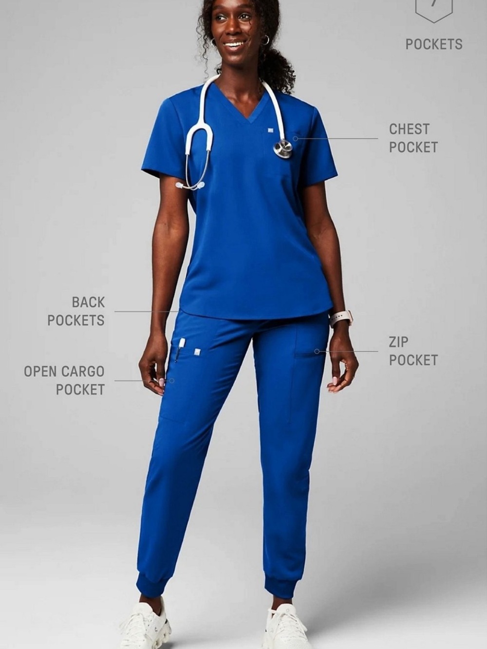 Fabletics Women’s Jogger Scrub Pants - Royal Blue